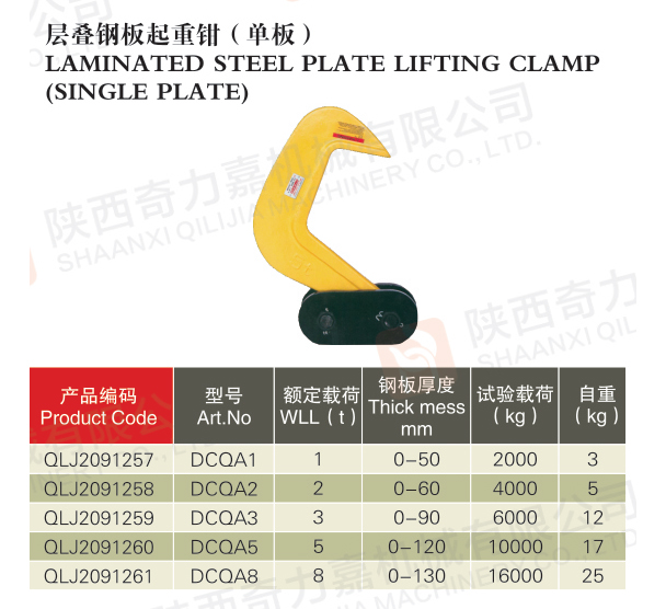 层叠钢板起重钳（单板） LAMINATED STEEL PLATE LFTING CLAMP (SINGLE PLATE).jpg