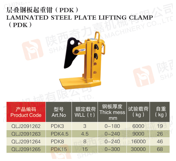 层叠钢板起重钳（PDK） LAMINATED STEEL PLATE LIFTING CLAMP.jpg