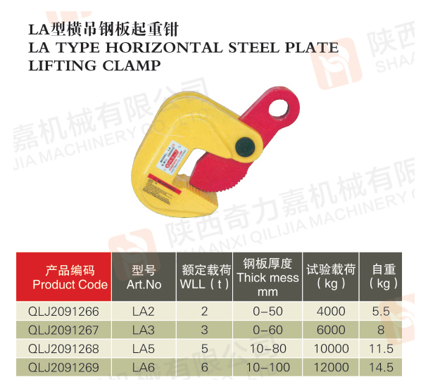LA型横吊钢板起重钳 LA TYPE HORIZONTAL STEEL PLATE LIFTING CLAMP.jpg